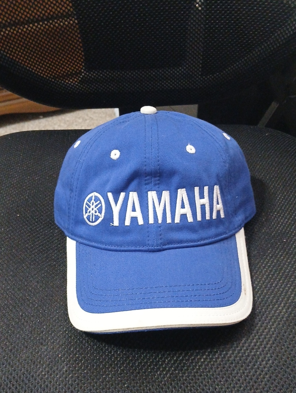 Yamaha Royal Blue and White Embroidered Logo Cap